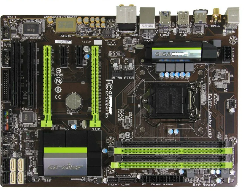Материнская плата Giga G1.Sniper B5 DDR3 LGA 1150 для I3 I5 I7 16G B85 материнская ПК б/у | Компьютеры и