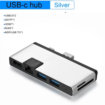 

6 in 1 HDMI Cable TF/SD Card USB3.0 Converter for Microsoft Surface Pro 4/5/6 Docking Station