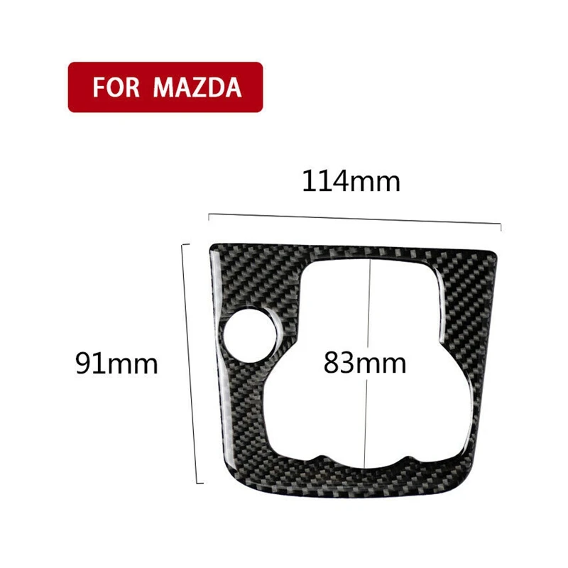 Carbon Fiber Dashboard Gear Box Shift Frame Trim Cover for Mazda 3 Axela 2013-16