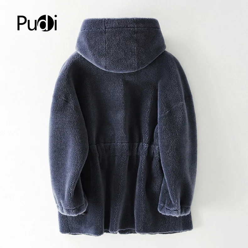 PUDI B181169 женская зимняя теплая куртка из натуральной шерсти, жилет из натуральной кожи для отдыха, пальто для девочек, Женская куртка, пальто
