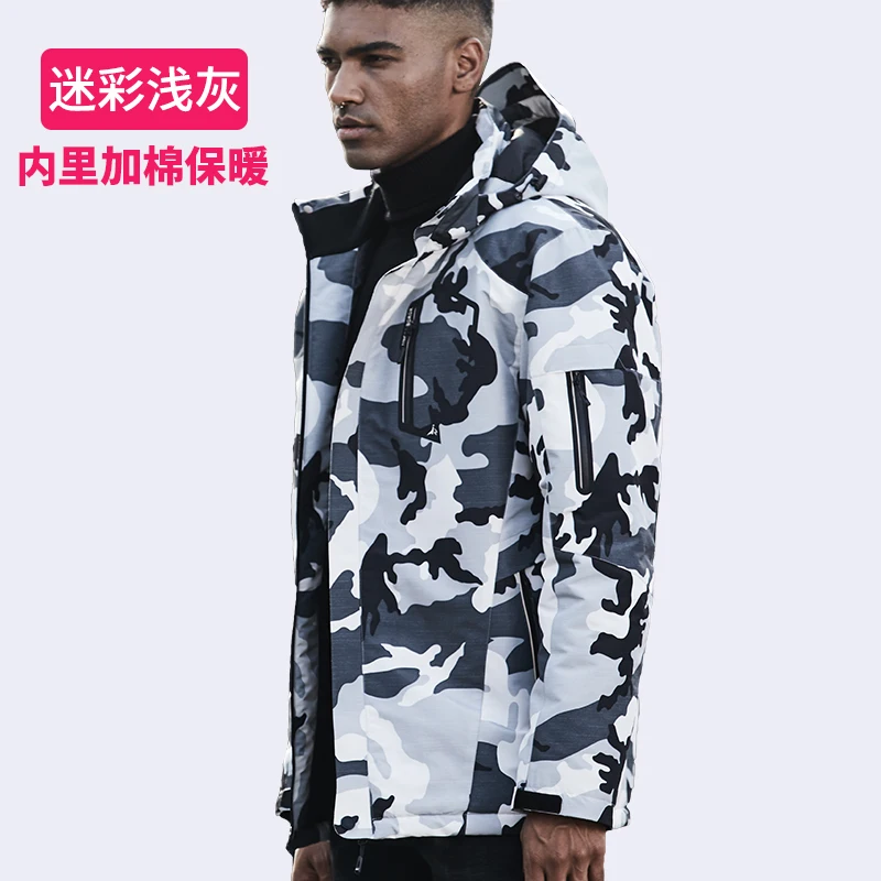 Male camo light gray 10XL Мужская и Женская куртка, зимняя куртка для рыбалки, кемпинга, туризма, альпинизма, камуфляжная ветрозащитная Водонепроницаемая флисовая ветровка - Цвет: Male camo light gray