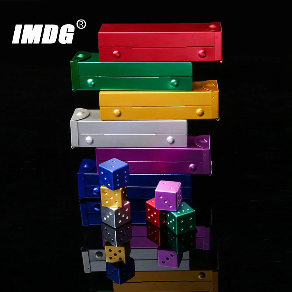 Colorful aluminum alloy metal dice 16mm square corner 5pcs/pack game dice dice set acrylic dice