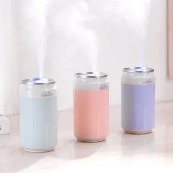 ミニエアディフューザーカットペット加湿器ポータブルアロマエッセンシャルオイルディフューザー300ミリリットル車の空気清浄噴霧器暖かい夜ライト