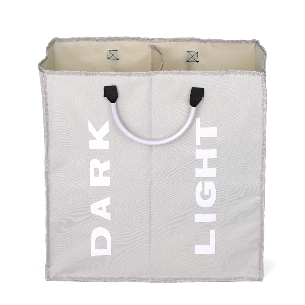 Portable Storage Bag with Alloy Handle Laundry Bag Foldable Laundry Hamper Durable Oxford Fabric Laundry Basket Clothes Sorter