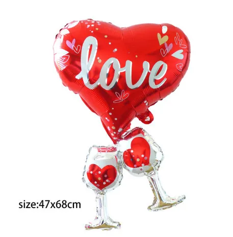 cheer for love Украшение на День святого Валентина, воздушный шар с надписью «Love», «I Love You», «Kiss Me Lips», фольгированный воздушный шар на свадьбу, годовщину, надувные шары, подарки - Цвет: cheer for love