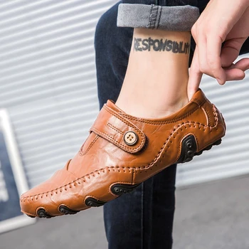 Mocassini moda Scarpe Da Uomo degli uomini Classici Casual Scarpe di Alta Qualità Pattini di Vestito Degli Uomini Zapatos De Hombre Lusso di Marca Mocassino homm 1