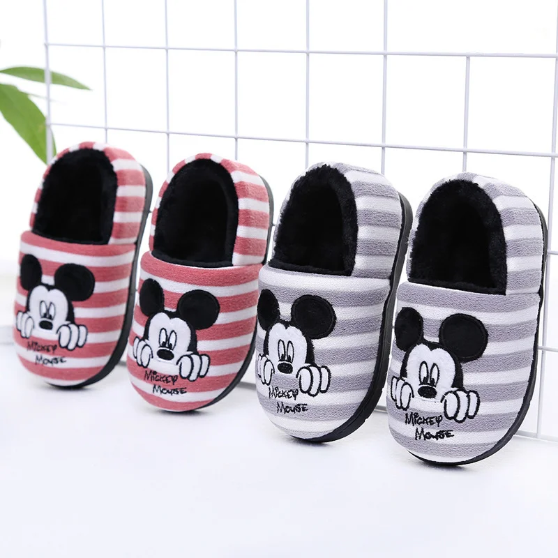 

Children's cotton slippers bag with winter cute non-slip winter warm children home baby cotton shoes WJH207