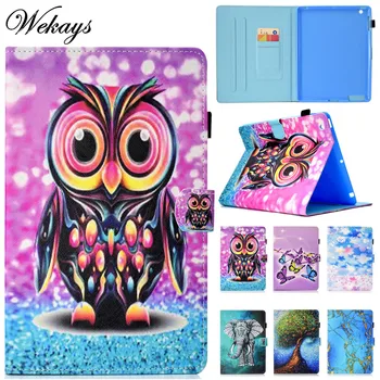 

Wekays For Coque Apple Ipad 4 3 2 Cartoon Owl Leather Fundas Case For IPad2 IPad3 IPad4 Tablet Cover Cases For IPad 2 3 4 Shell