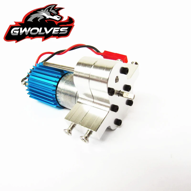 WPL 1/16 DIY Upgrade 6x6 RC Crawle Metal Metal transfer case with 380 motor for B14 B24 B16 B36 C14 C24 MN90 Q60 Q61RC parts 5