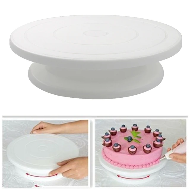 28cm Pastry Turntable Plastic Cake Rotating Table Anti-skid Round Cake  Turntables Stand Cake Decorating Baking Tools - AliExpress