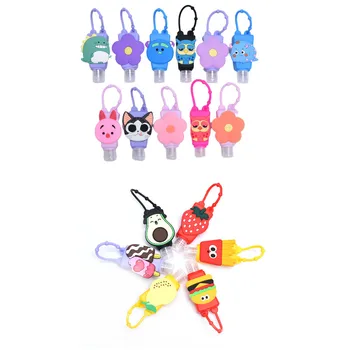 

Cartoon Silicone Mini Hand Sanitizer Holder Travel Portable Safe Gel Holder Hangable Liquid Soap Dispenser Containers For Kids