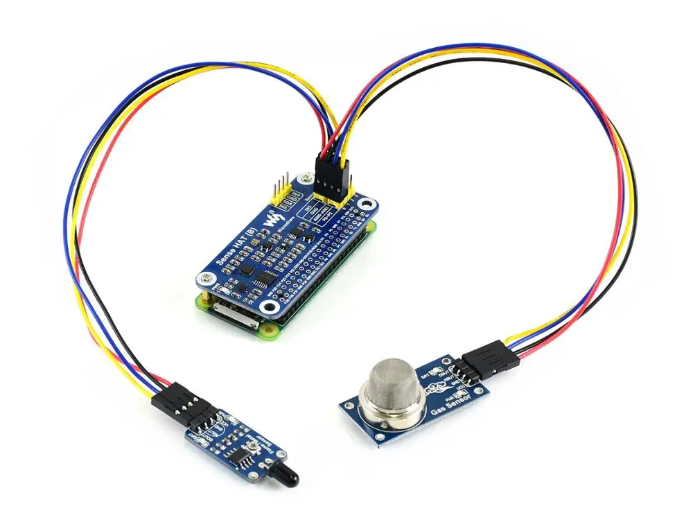Waveshare Sense Hat (B) для Raspberry Pi несколько мощных датчиков поддерживает внешние датчики 3