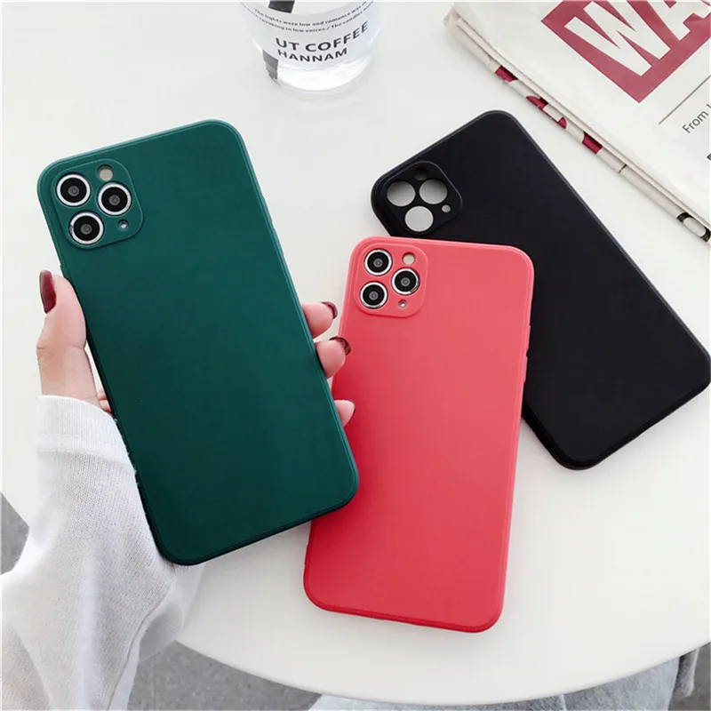 USLION Luxury Original Square Liquid Silicone Case For iPhone 12 13 11 Pro Max Mini X XR XS Max 7 8 Plus Shockproof Soft Cover