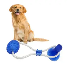 Собака интерактивный толчок силиконовый шарик эластичная веревка для чистки зубов домашних животных жевательная игрушка эластичные ленты для чистки зубов для домашних животных жевание