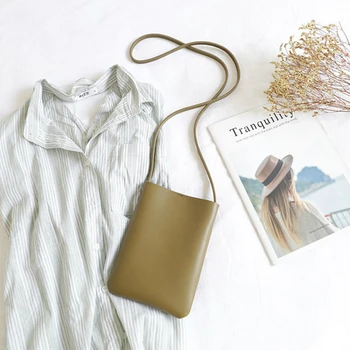 

Summer simple solid color Retro wild simple soft face small shoulder bag literary and casual shoulder bag