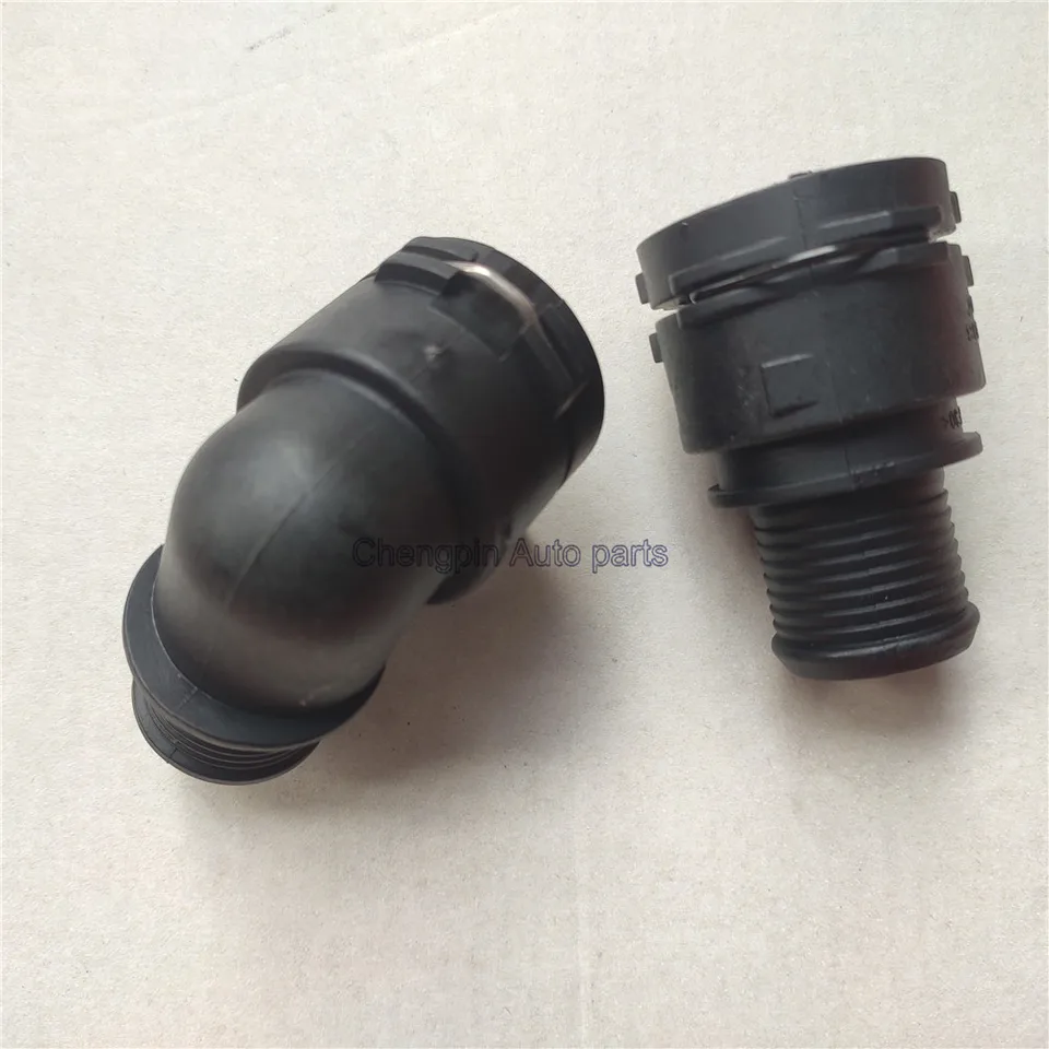 Connecteurs Tuyau Entrée Chauffage GOSIA - 2 Pièces Noires - Compatible Chevrolet Sonic, Trax, Opel Mokka - Référence 95089363 / 95089364