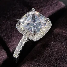 925 пробы серебряные обручальные кольца для помолвки, розовые, синие, для женщин, золотые,, ювелирные изделия на палец, Одноцветный дизайн, R820