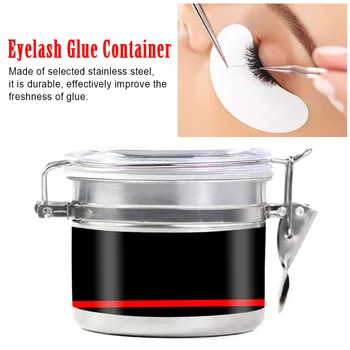

Professional for Lashes Eyelash Extension Glue Storage Box Tank Container Eyelashes Extensions Eyelash Lash Glue for Eyelash