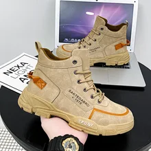 

High-top Martin Boots Men Europe 2022 New Luxury Outdoor Tooling Boots Round Toe Casual Zapatos De Hombre Sports Men's Shoes