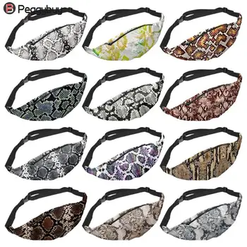 

Fashion 3D Digital Snake Print Fanny Waist Pack Sport Chest Bag Phone Pouch Chest Bag Waist Bags