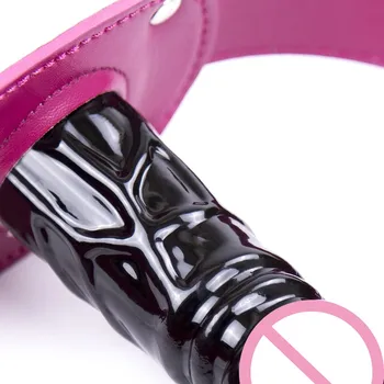 Dildos Ball Gag BDSM Bondage Restraints Open Mouth Dildo Harness Strap Gag Sex Toy For Couple Oral Fixation Fetish Cosplay Slave 6