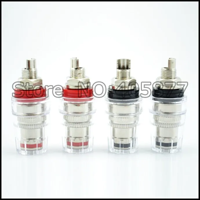 

8pcs High Performance Rhodium plated binding post for Amplifier Speaker 4mm Banana plug connector