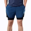 ARSUXEO Men's Running Shorts 2 in 1 with Multi-Pocket Fitness Training Exercise Jogging Workout Gym Sports Pants B208 2