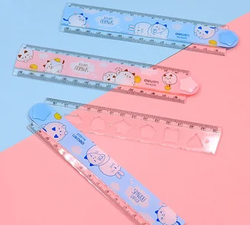 

30CM Cute Kawaii Folding Ruler Multifunction DIY Drawing Rulers For Kids Students Office School Stationery accessory lineal tool