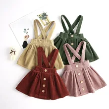 Модное высококачественное милое платье для маленьких девочек; вельветовое детское платье на бретелях для девочек; одежда для маленьких девочек без рукавов; сезон зима-весна