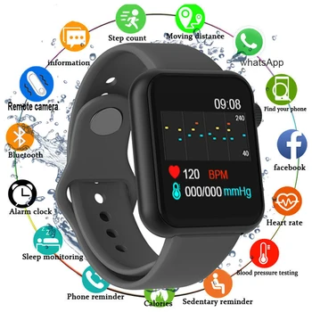 

V6 Smart Watch Women Men Blood Pressure Monitor Sport Smart Pedometer Heart Rate Fitness Tracker Bracelet for Android ios phone