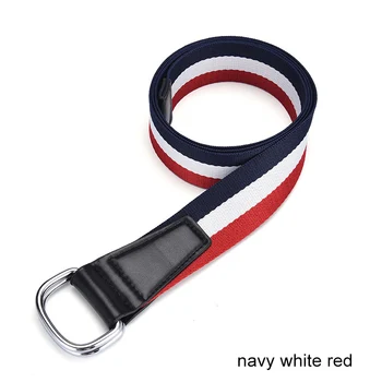 

Fashion Stripe Canvas Belt For Women Waist Belt Student Jeans Pant Belts Leather Buckle Long Belts Unisex Waistband