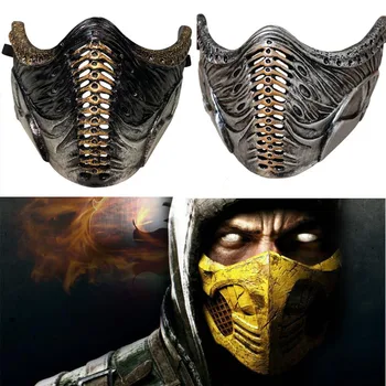 

Cool Noob Saibot Mask Mortal Kombat XI Cosplay Game Mask Cosplay Props Halloween Cosplay Costume Mask Half Face Resin Helmet