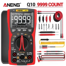 ANENG Q10 cyfrowy multimetr 9999 profesjonalny Tester Multimetro True RMS analogowe DIY tranzystor kondensator NCV testery miernik przebiegu