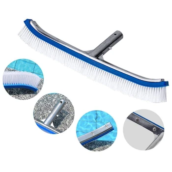 

2020 New Fashion 18 Inch Swimming Pool Brush Aluminum Cleaning Brush for Walls Tiles Floors Steps Corners
