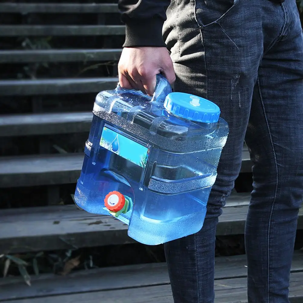 Beverage Water Container Dispenser 10L With Faucet Portable Drinking Water Bucket For Auto Car Camping Hiking