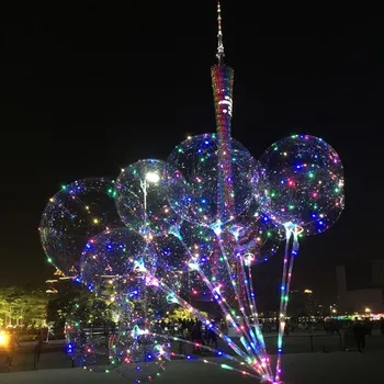 

Glowing Led Balloons Luminous Transparent Xenon Handheld Flash Balloons Birthday Party Decoration Children's Wedding Decoration