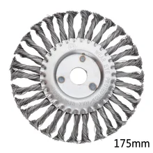 175 мм узел стальной проволоки колеса полировальная щетка для чистки металлической поверхности дерулинг шлифовка пыли для удаления заусенцев узкие отверстия