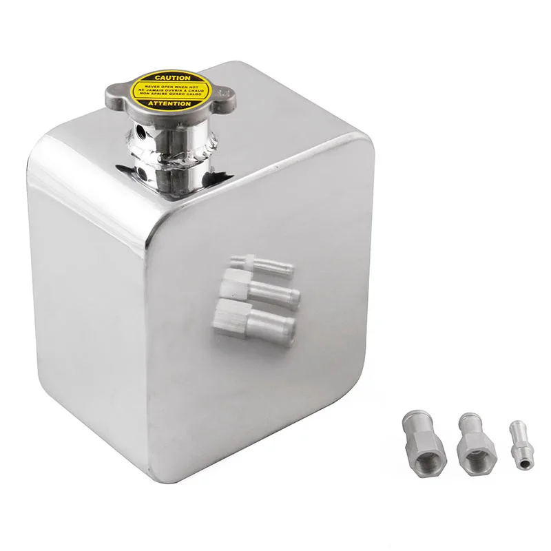 

Universal 2.5 Litre Polished Alloy Header Expansion Water Tank Cap Water Header Tank Coolant Overflow Tank Reservoir Kit