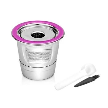 

Cafe Coffee Pod 2.0 1.0 Stainless Steel Filter Reusable Capsules Spoon