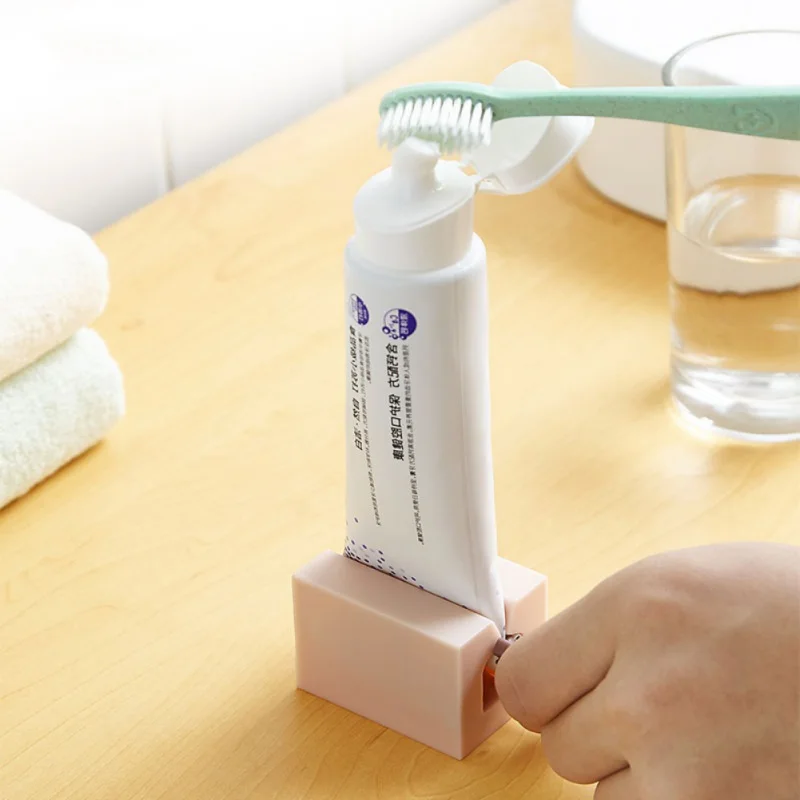 

Manual Rolling Tube Toothpaste Squeezer Winder Toothpaste Seat Holder Stand Dispenser For Creams, Ointment, Paste