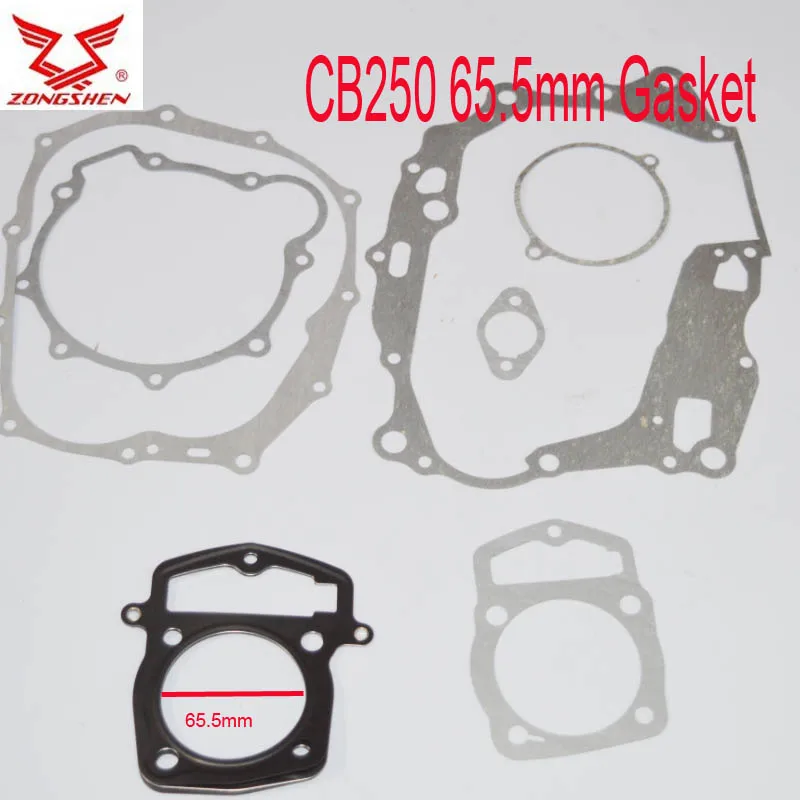 loncin 250cc zongshen cb250 water cooled air engine gasket kayo dirt bike atv quad 69mm 70mm 65.5mm gasket
