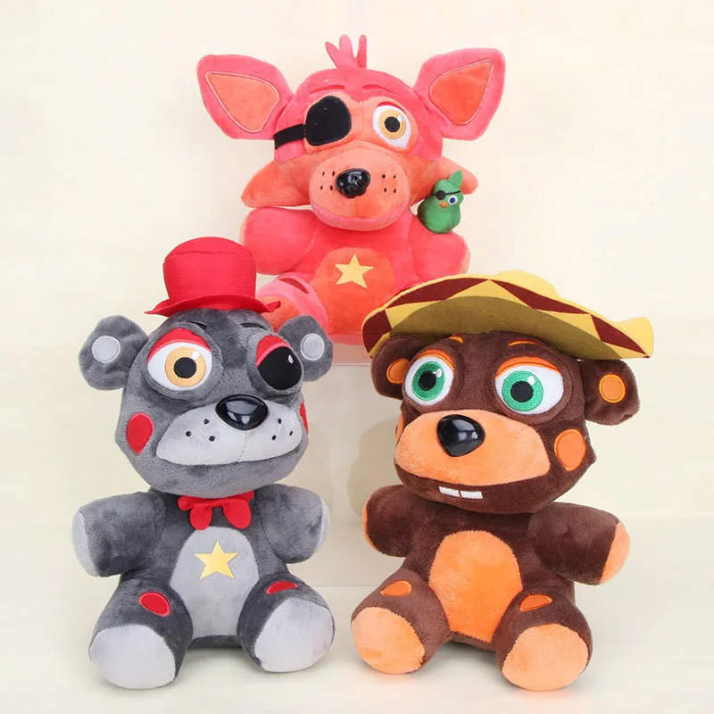 25cm FNAF Five Nights at Freddy's Bonnie Chica cupcake Foxy Golden Freddy Fazbear Nightmare Sister Location Kids Plush Toys