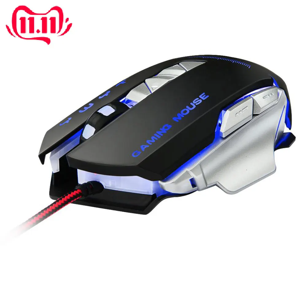 

PC Laptop Notebook Gaming Mouse Mice USB Wired Gaming Mouse 6 Buttons 3200DPI Optical Computer Mouse Gamer Mice Portable