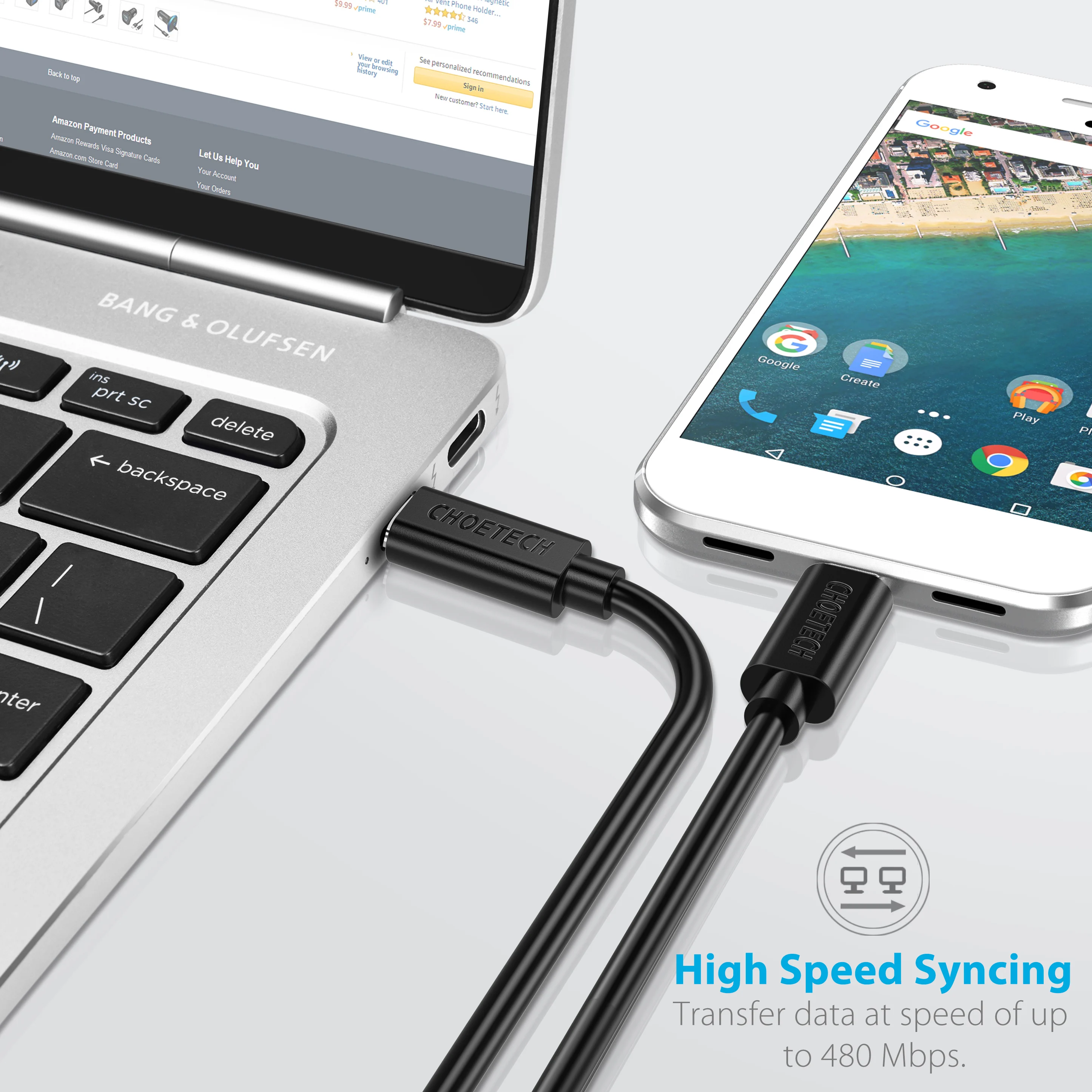CHOETECH 2 шт usb type C to type C кабель для samsung Galaxy S9 Plus поддержка 3A PD 60 Вт QC3.0 Быстрый зарядный кабель для USB C устройств