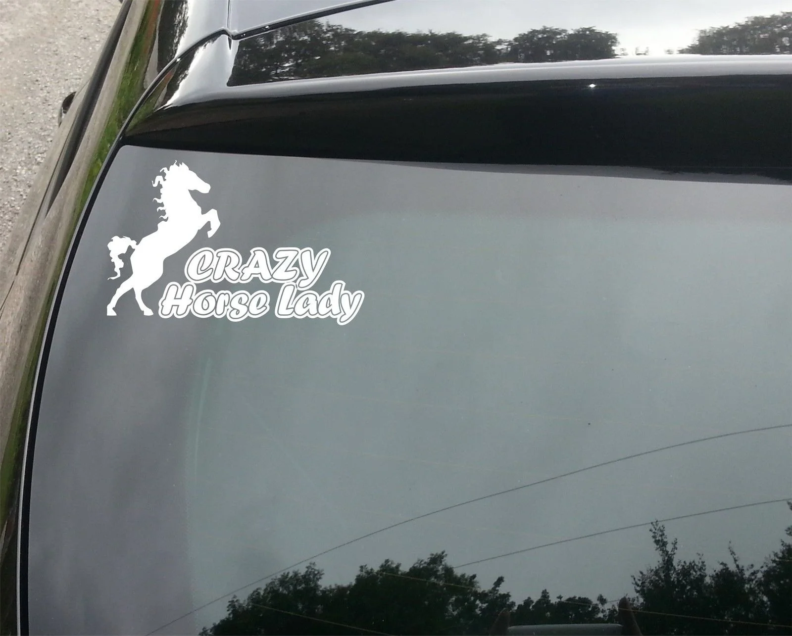 Большой Crazy Horse Lady Riding Van/компьютер JDM DUB VAG евро Виниловая Наклейка
