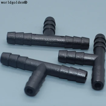 

worldgolden 100pcs auto fasteners Tubing & Hose Tee Connector Barbed On All Ends inner dia 2.3mm