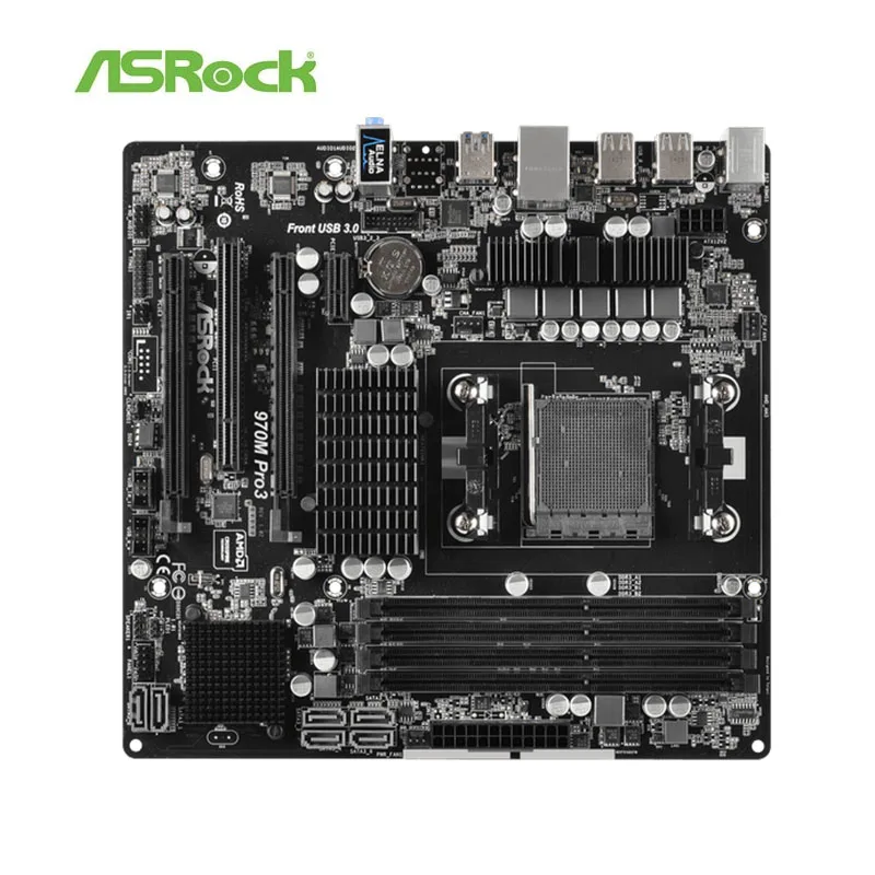 

Материнская плата для настольного компьютера ASRock 970M Pro3 970 разъем AM3 + DDR3 для FX/Phenom II/Athlon II ATX 32 Гб Оригинал Б/у