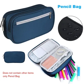 

Big Capacity Pen Bag Handheld Pencil Holder Pouch Pen Organizer Students Stationery Pouch with Zipper School & Office Supplies