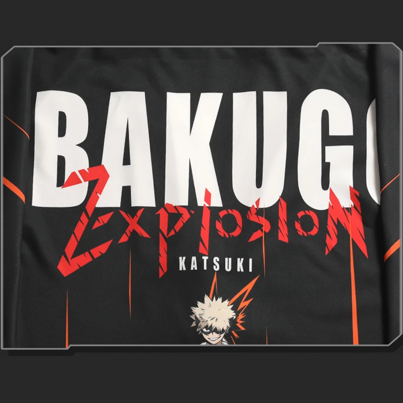 Аниме Comic My Hero Academy cosplay пальто рубашка Bakugou катсуки короткий рукав кимоно повседневное пальто одежда наряды черные рубашки