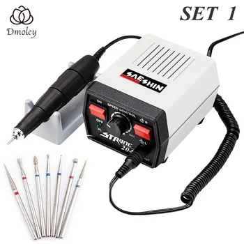 

35000RPM Nail Drill Machine 65W Strong Electric Manicure Set 204 Electric Pedicure Machine Professional Nail File Nail Art Tools